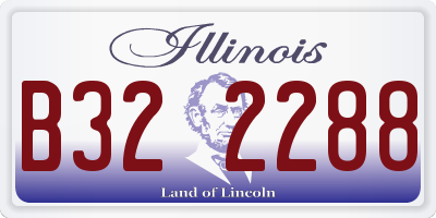 IL license plate B322288