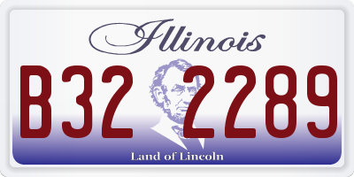IL license plate B322289