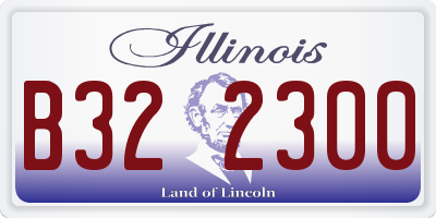 IL license plate B322300