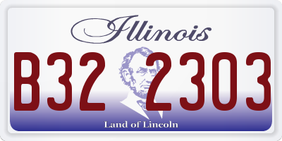 IL license plate B322303