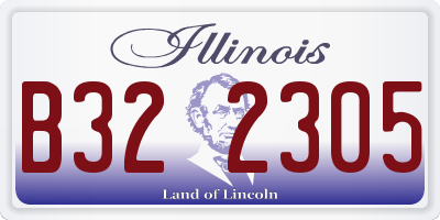 IL license plate B322305