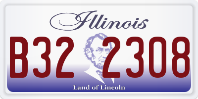 IL license plate B322308