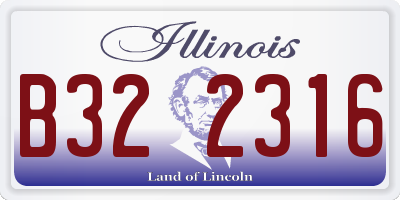 IL license plate B322316