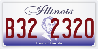 IL license plate B322320