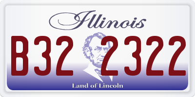 IL license plate B322322