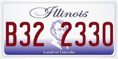 IL license plate B322330