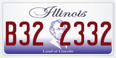 IL license plate B322332