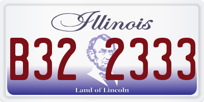 IL license plate B322333