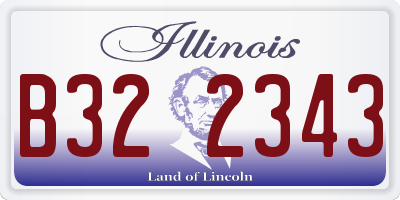 IL license plate B322343