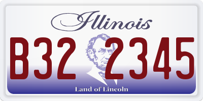 IL license plate B322345