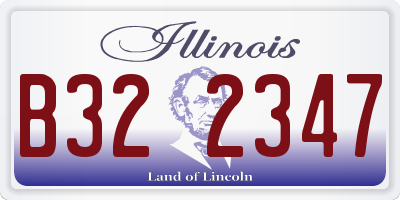 IL license plate B322347