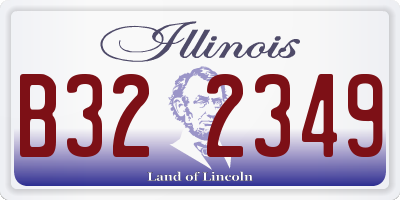 IL license plate B322349