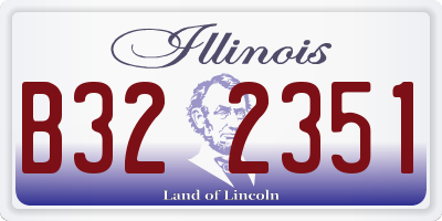IL license plate B322351