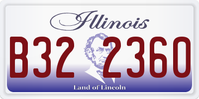IL license plate B322360