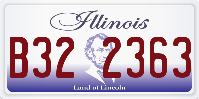 IL license plate B322363