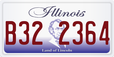 IL license plate B322364