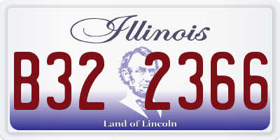 IL license plate B322366