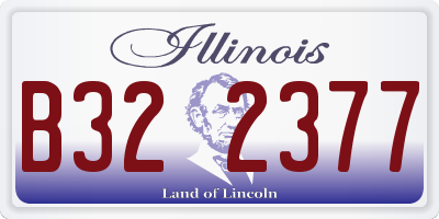 IL license plate B322377