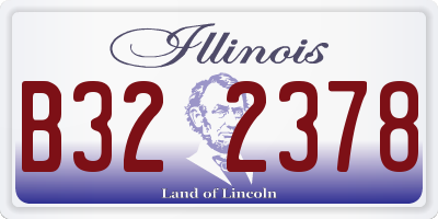 IL license plate B322378