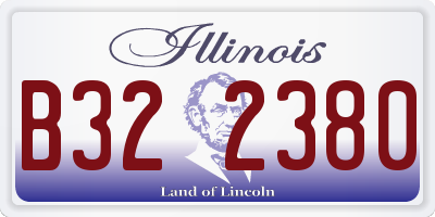 IL license plate B322380