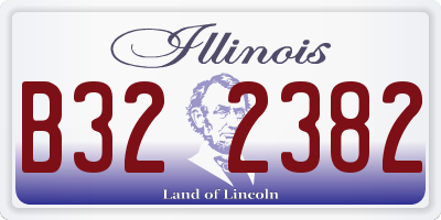 IL license plate B322382