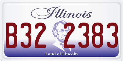 IL license plate B322383