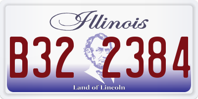 IL license plate B322384