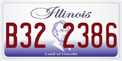 IL license plate B322386