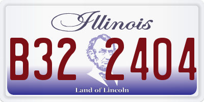 IL license plate B322404