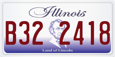 IL license plate B322418