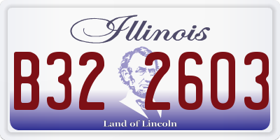 IL license plate B322603