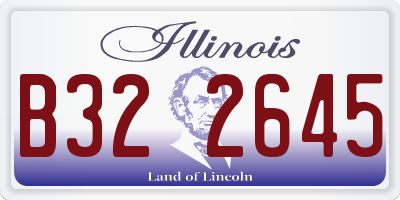 IL license plate B322645
