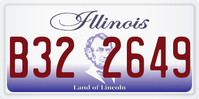 IL license plate B322649