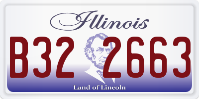 IL license plate B322663