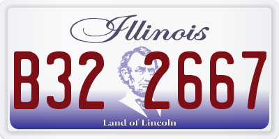 IL license plate B322667