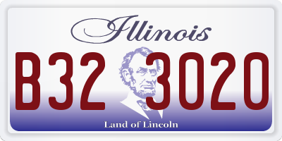IL license plate B323020