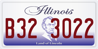 IL license plate B323022