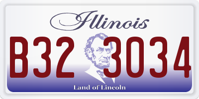 IL license plate B323034