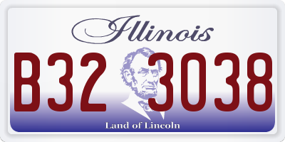 IL license plate B323038