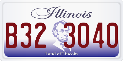 IL license plate B323040