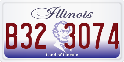 IL license plate B323074