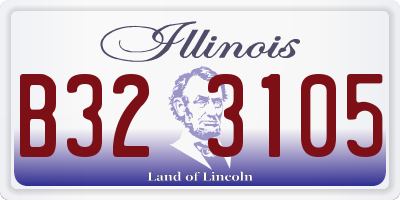 IL license plate B323105