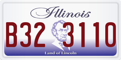IL license plate B323110