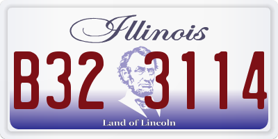 IL license plate B323114