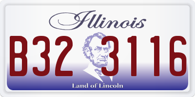 IL license plate B323116