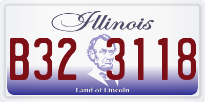 IL license plate B323118