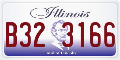 IL license plate B323166