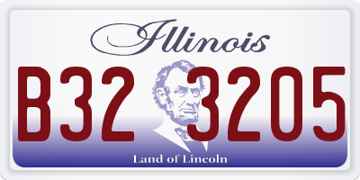 IL license plate B323205