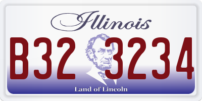 IL license plate B323234