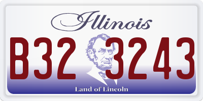 IL license plate B323243